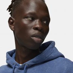 Jordan Essential Washed Fleece Ανδρική Μπλούζα με Κουκούλα FRENCH BLUE -Lifestyle Ρούχα Εκπτώσεις jordan m j ess stmt wash flc po 19