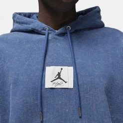Jordan Essential Washed Fleece Ανδρική Μπλούζα με Κουκούλα FRENCH BLUE -Lifestyle Ρούχα Εκπτώσεις jordan m j ess stmt wash flc po 20