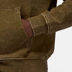 Jordan Essential Washed Fleece Ανδρική Μπλούζα με Κουκούλα Light Olive -Lifestyle Ρούχα Εκπτώσεις jordan m j ess stmt wash flc po 4