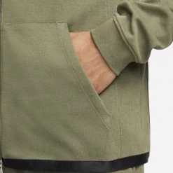 Jordan Essentials Ανδρική Ζακέτα MEDIUM OLIVE/MEDIUM OLIVE -Lifestyle Ρούχα Εκπτώσεις jordan m j ess warmup jacket 3