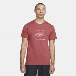 Jordan Flight Essentials Aνδρικό T-Shirt CANYON RUST/WHITE/MYSTIC HIBISCUS