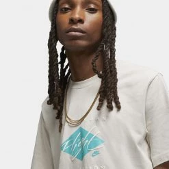 Jordan Flight Essentials Aνδρικό T-Shirt LT OREWOOD BRN/SAIL/WASHED TEAL -Lifestyle Ρούχα Εκπτώσεις jordan m j flt ess hbr ss crew 6