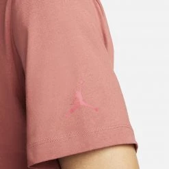 Jordan Flight Essentials Ανδρικό T-Shirt CANYON RUST/WHITE/MYSTIC HIBISCUS -Lifestyle Ρούχα Εκπτώσεις jordan m j flt ess jdn air gfx crew 9