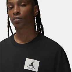 Jordan Flight Essentials Ανδρικό T-Shirt BLACK -Lifestyle Ρούχα Εκπτώσεις jordan m j flt ess ovrsz ss crew 6