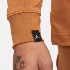 Jordan Flight Essentials '85 Ανδρική Μπλούζα Φούτερ DESERT BRONZE/WHITE -Lifestyle Ρούχα Εκπτώσεις jordan m j flt ess stmt 85 ls crew 4