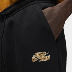 Jordan Flight MVP Ανδρικό Παντελόνι Φόρμας BLACK/SAIL -Lifestyle Ρούχα Εκπτώσεις jordan m j flt mvp hbr flc pant 2