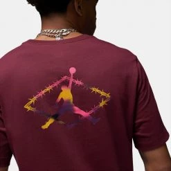 Jordan Flight MVP Ανδρικό T-Shirt CHERRYWOOD RED/TAXI -Lifestyle Ρούχα Εκπτώσεις jordan m j flt mvp hbr ss crew 3