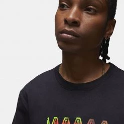 Jordan Fight MVP Ανδρικό T-Shirt BLACK/INFRARED 23/CANYON GOLD/WHITE -Lifestyle Ρούχα Εκπτώσεις jordan m j flt mvp ss wordmark crew 7