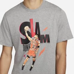 Jordan Game 5 Ανδρικό T-Shirt CARBON HEATHER -Lifestyle Ρούχα Εκπτώσεις jordan m j game 5 ss crew 12