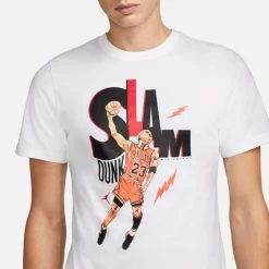 Jordan Game 5 Ανδρικό T-Shirt WHITE -Lifestyle Ρούχα Εκπτώσεις jordan m j game 5 ss crew 2