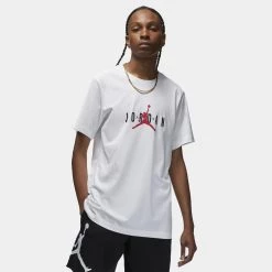 Jordan Air Ανδρικό T-shirt WHITE/BLACK/GYM RED