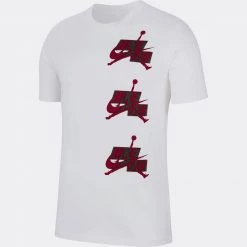 Jordan Jumpman Classics Ανδρικό T-Shirt WHITE/GYM RED/BLACK
