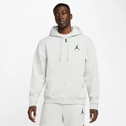 Jordan Jumpman Fleece Ανδρική Ζακέτα GREY FOG/BLACK