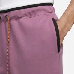 Jordan Jumpman Ανδρικό Παντελόνι Φόρμας LIGHT BORDEAUX/BLACK -Lifestyle Ρούχα Εκπτώσεις jordan m j jmpmn flc pant 2