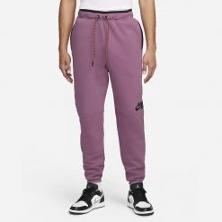 Jordan Jumpman Ανδρικό Παντελόνι Φόρμας LIGHT BORDEAUX/BLACK