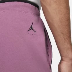 Jordan Jumpman Ανδρικό Παντελόνι Φόρμας LIGHT BORDEAUX/BLACK -Lifestyle Ρούχα Εκπτώσεις jordan m j jmpmn flc pant 4