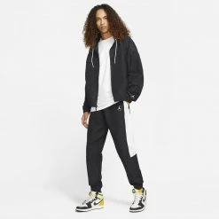 Jordan Jumpman Ανδρικό Παντελόνι Φόρμας BLACK/WHITE/BLACK -Lifestyle Ρούχα Εκπτώσεις jordan m j jmpmn wvn pant 4