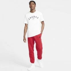 Jordan Jumpman Air Ανδρική Φόρμα GYM RED/GYM RED/GYM RED/BLACK -Lifestyle Ρούχα Εκπτώσεις jordan m j jumpman air fleece pant 4