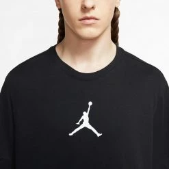 Jordan Jumpman Air Ανδρικό T-Shirt BLACK/WHITE -Lifestyle Ρούχα Εκπτώσεις jordan m j jumpman df ss crew 7