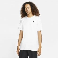 Jordan Jumpman Embroidered Ανδρικό T-Shirt White/Black