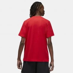 Jordan Jumpman Ανδρικό T-shirt FIRE RED/BLACK -Lifestyle Ρούχα Εκπτώσεις jordan m j jumpman ss crew 1