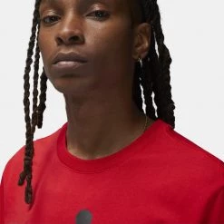 Jordan Jumpman Ανδρικό T-shirt FIRE RED/BLACK -Lifestyle Ρούχα Εκπτώσεις jordan m j jumpman ss crew 2