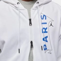 Jordan Paris Saint-Germain Ανδρική Ζακέτα WHITE/GAME ROYAL -Lifestyle Ρούχα Εκπτώσεις jordan m j psg flc fz 9