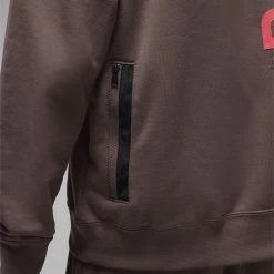 Jordan Paris Saint-Germain Ανδρική Μπλούζα με Κουκούλα PLUM ECLIPSE/BRIGHT CRIMSON -Lifestyle Ρούχα Εκπτώσεις jordan m j psg flc po 4