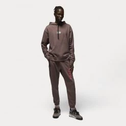 Jordan Paris Saint-Germain Ανδρική Μπλούζα με Κουκούλα PLUM ECLIPSE/BRIGHT CRIMSON -Lifestyle Ρούχα Εκπτώσεις jordan m j psg flc po 5