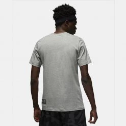 Jordan Paris Saint-Germain Ανδρικό T-Shirt DK GREY HEATHER/WHITE/BLACK -Lifestyle Ρούχα Εκπτώσεις jordan m j psg wordmark tee 10