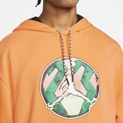 Jordan Sport Dna Washed Pullover Ανδρικό Φούτερ ATOMIC ORANGE -Lifestyle Ρούχα Εκπτώσεις jordan m j sprt dna washed po hoodie 2