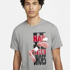 Jordan "The Shoes" Ανδρικό T-Shirt CARBON HEATHER -Lifestyle Ρούχα Εκπτώσεις jordan m j the shoes ss crew 10