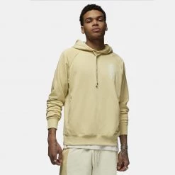 Jordan X Zion Fleece Ανδρική Μπλούζα με Κουκούλα TEAM GOLD