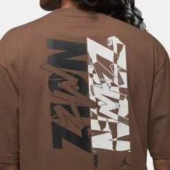 Jordan Zion Ανδρικό T-Shirt FAUNA BROWN -Lifestyle Ρούχα Εκπτώσεις jordan m j zion ss seasonal tee 5