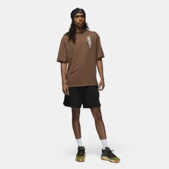 Jordan Zion Ανδρικό T-Shirt FAUNA BROWN -Lifestyle Ρούχα Εκπτώσεις jordan m j zion ss seasonal tee 6