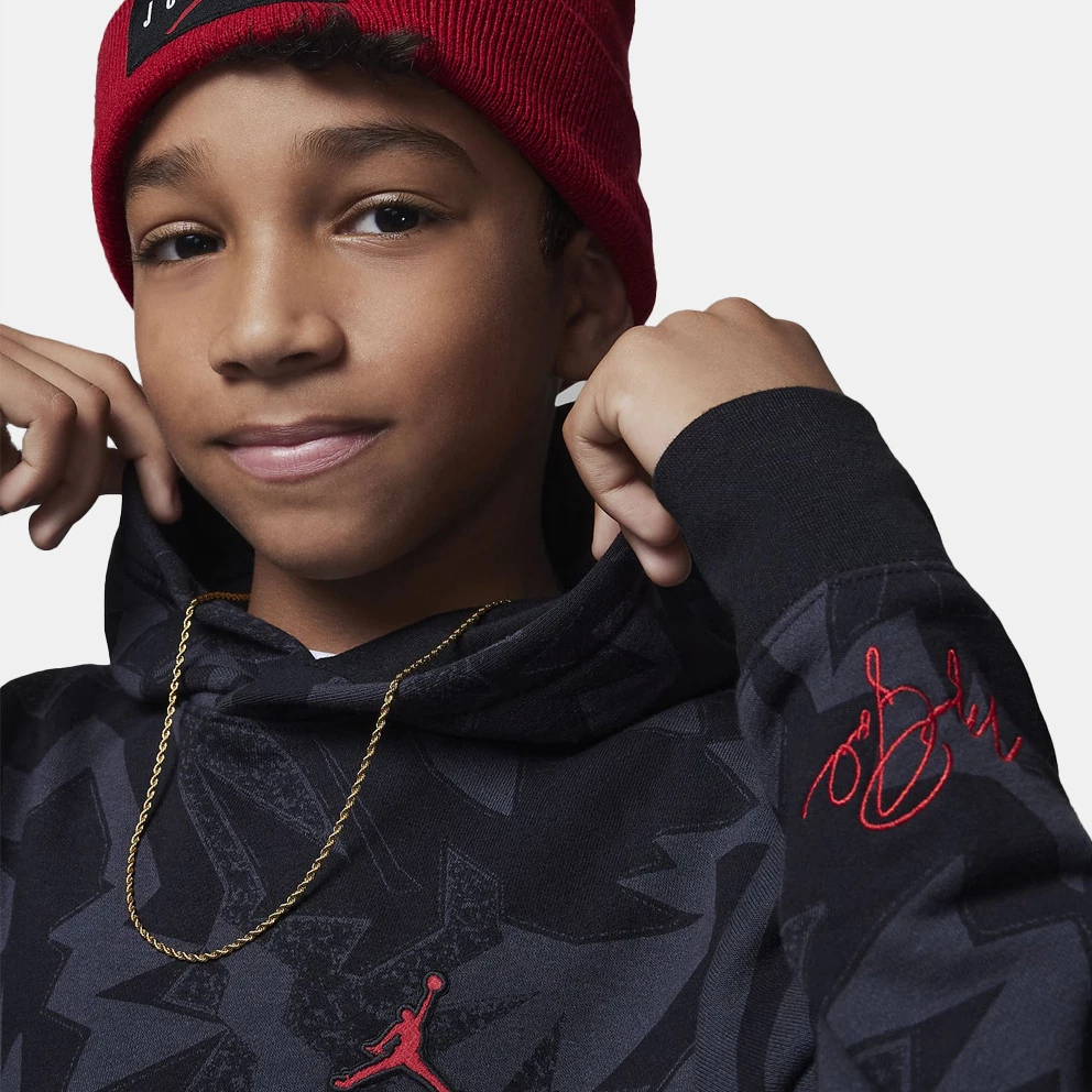 Jordan Essentials Aop Fleece Παιδική Μπλούζα με Κουκούλα Black 5 Jordan Essentials Aop Fleece Παιδική Μπλούζα με Κουκούλα Black - Image 3