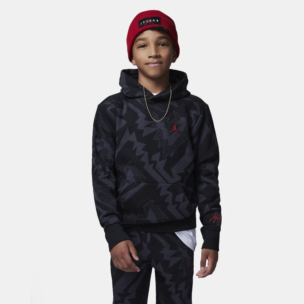 Jordan Essentials Aop Fleece Παιδική Μπλούζα με Κουκούλα Black 3 Jordan Essentials Aop Fleece Παιδική Μπλούζα με Κουκούλα Black