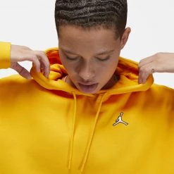 Jordan Brooklyn Fleece Γυναικεία Μπλούζα με Κουκούλα TAXI/WHITE -Lifestyle Ρούχα Εκπτώσεις jordan w j brkln flc po 8