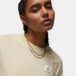 Jordan Essentials Γυναικείο T-Shirt BEACH -Lifestyle Ρούχα Εκπτώσεις jordan w j essen boxy tee 2 2
