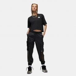 Jordan Essentials Γυναικείο T-Shirt Black -Lifestyle Ρούχα Εκπτώσεις jordan w j essen boxy tee 2 8