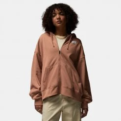 Jordan Flight Fleece Γυναικεία Ζακέτα MINERAL CLAY