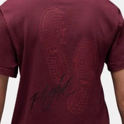 Jordan Flight Γυναικείο T-shirt CHERRYWOOD RED -Lifestyle Ρούχα Εκπτώσεις jordan w j flight gfx crw tee 8