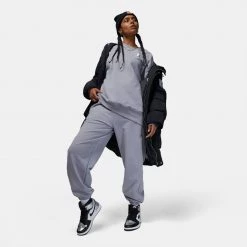Jordan Flight Fleece Γυναικεία Μπλούζα Φούτερ CEMENT GREY -Lifestyle Ρούχα Εκπτώσεις jordan w j flt flc crew 8