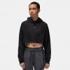Jordan Sport Γυναικεία Μπλούζα με Κουκούλα BLACK/BLACK/BLACK/STEALTH -Lifestyle Ρούχα Εκπτώσεις jordan w j spt crop po flc