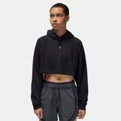 Jordan Sport Γυναικεία Μπλούζα με Κουκούλα BLACK/BLACK/BLACK/STEALTH