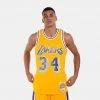 Mitchell & Ness 75Th Anniversary Los Angeles Lakers Shaquille O' Neal 1996-97 Jersey LIGHT GOLD -Lifestyle Ρούχα Εκπτώσεις mitchell ness 75th anni swingman jersey los ange