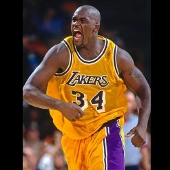 Mitchell & Ness 75Th Anniversary Los Angeles Lakers Shaquille O' Neal 1996-97 Jersey LIGHT GOLD -Lifestyle Ρούχα Εκπτώσεις mitchell ness 75th anni swingman jersey los ange 7