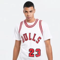Mitchell & Ness Michael Jordan Chicago Bulls 1984-85 Authentic Φανέλα Μπάσκετ WHITE -Lifestyle Ρούχα Εκπτώσεις mitchell ness authentic jersey 84 chicago bull 10