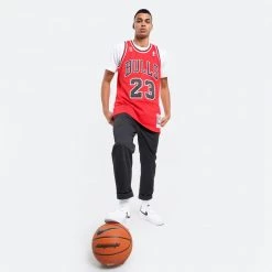 Mitchell & Ness Michael Jordan Chicago Bulls Road Finals 1995-96 Φανέλα Μπάσκετ RED -Lifestyle Ρούχα Εκπτώσεις mitchell ness authentic jersey 95 chicago bull 5