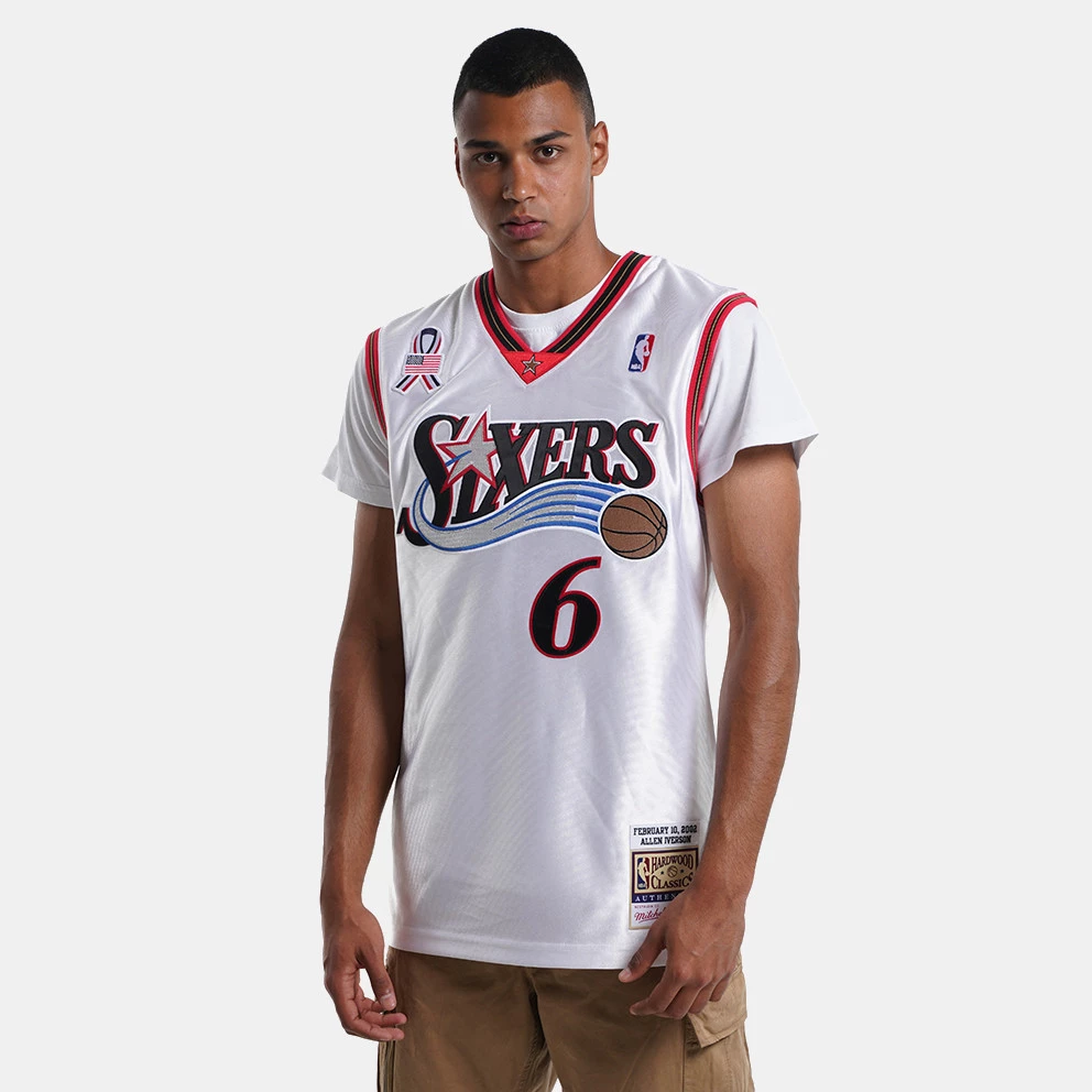 Mitchell & Ness NBA Allen Iverson Philadelphia 76ers 2002-03 Authentic Jersey WHITE 3 Mitchell & Ness NBA Allen Iverson Philadelphia 76ers 2002-03 Authentic Jersey WHITE